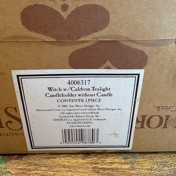 Jim Shore Halloween Witch with Cauldron Tealight 4006317 - Picture 7 of 10